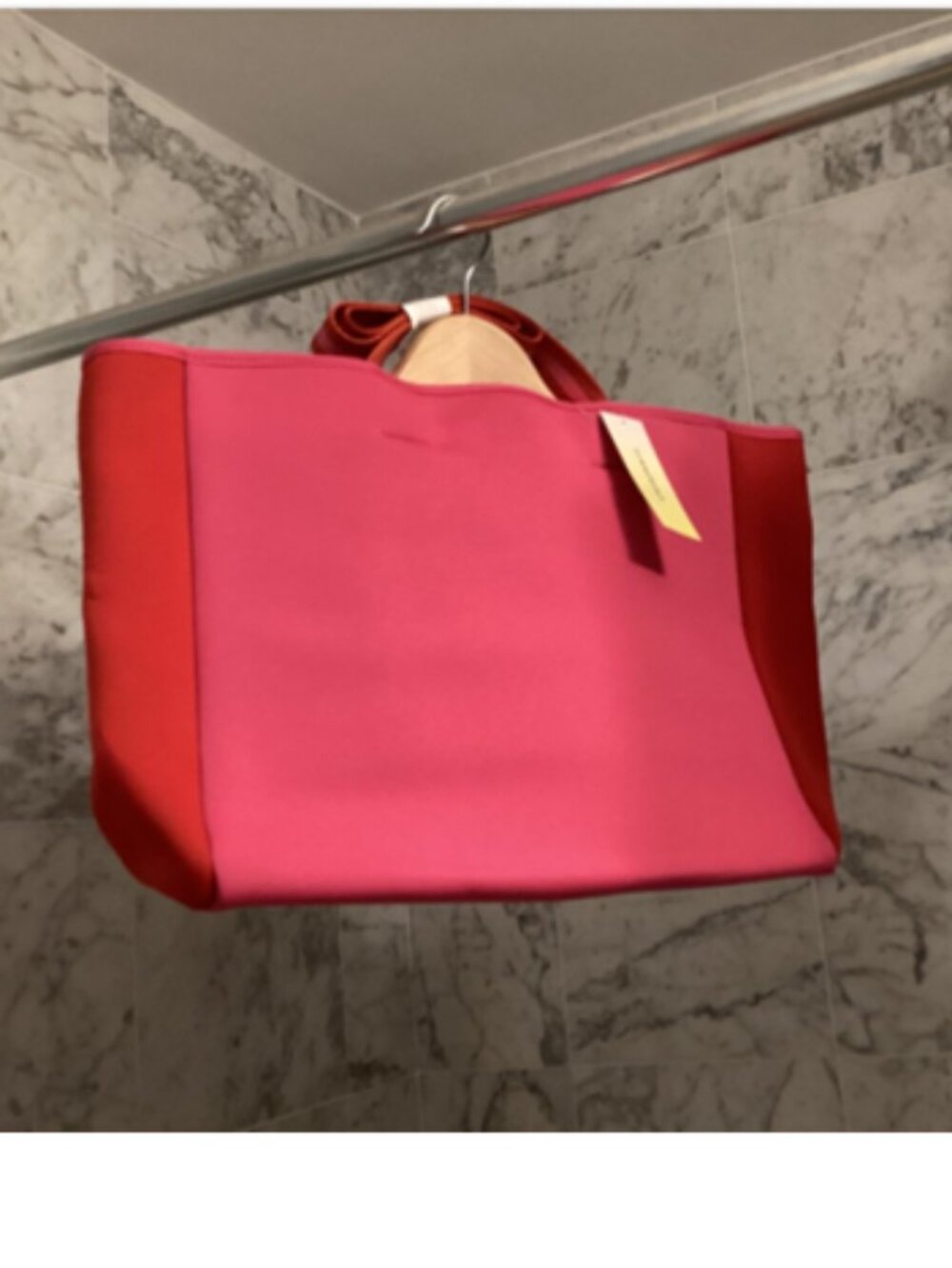 NWT Summersalt Pink Red Neoprene Tote Bag Reversible Waterproof Beach Pool